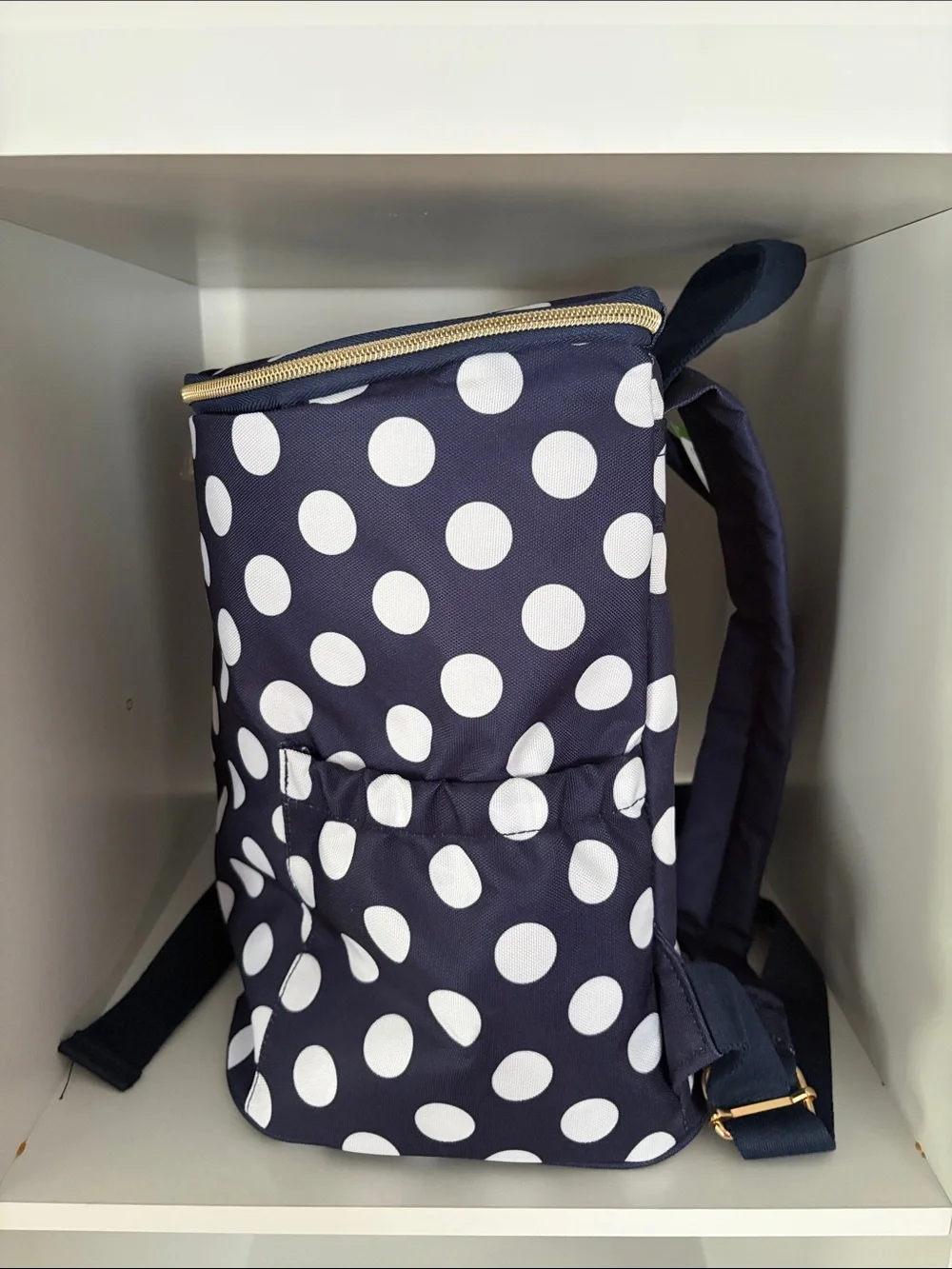 Kate Spade Navy & White Polka Dot Backpack Cooler Bag Insulated NWT